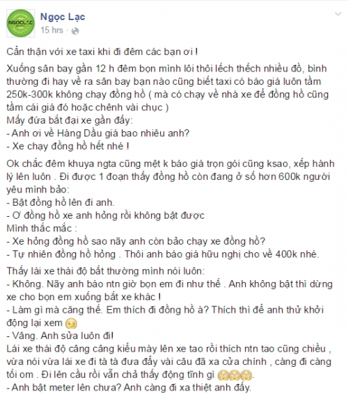 Cảnh giác các chiêu lừa đảo khi đi taxi - 1